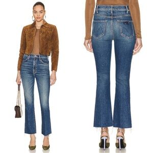 Mother The Hustler Flood Fray Raw Hem Jeans Size 31 Beer Me